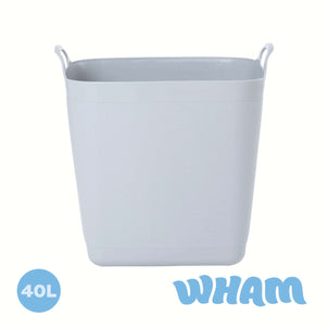 Large 40 Litre Square Flexi Tub - Cool Grey (29402)-Wham-Plastic Box Shop