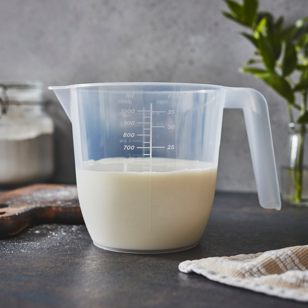 1 Litre Plastic Measuring Jug Clear (32000)-Wham Cook-Plastic Box Shop