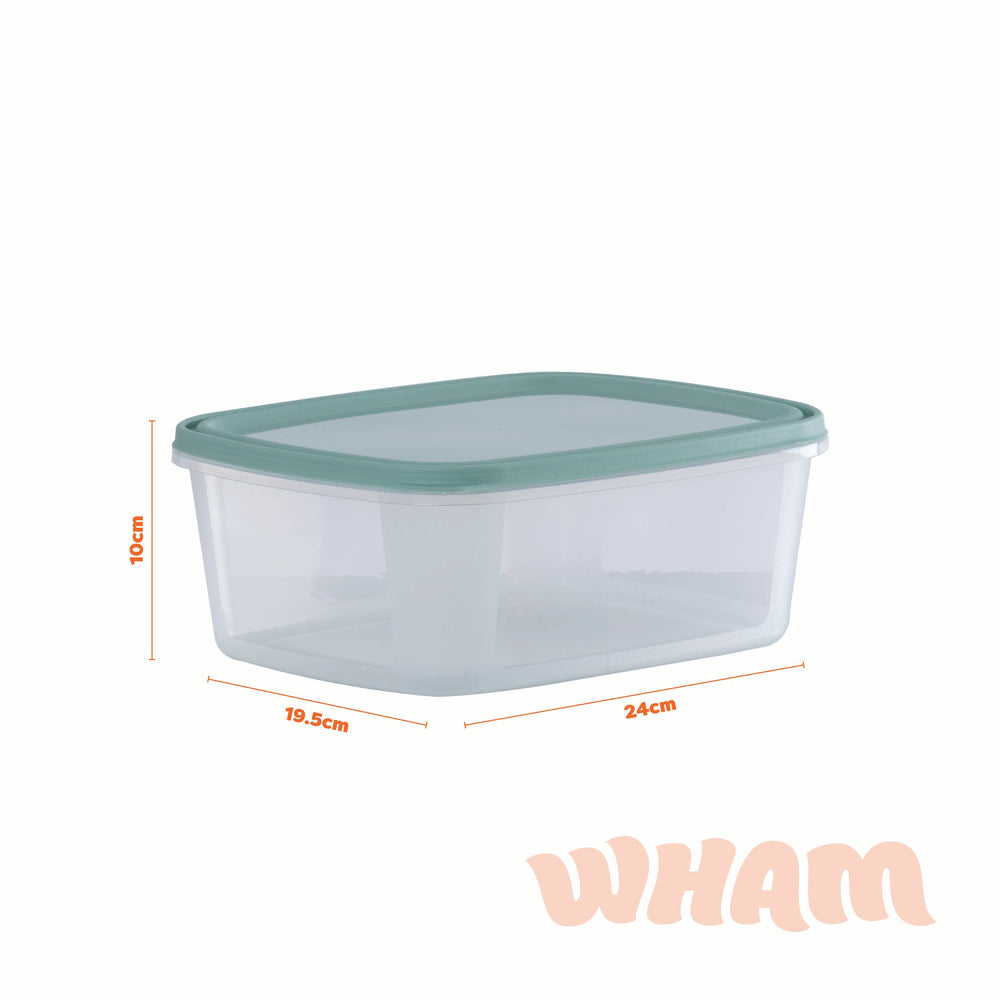 Set of 2 Everyday 3 Litre Plastic Food Boxes with Lids (35850)-Wham-Plastic Box Shop
