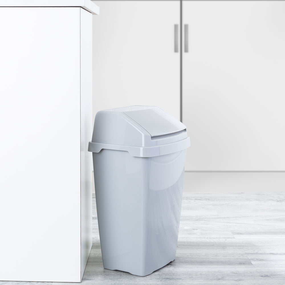 Everyday 25 Litre Lift Top Bin - Soft Grey (36077)-Wham-Plastic Box Shop