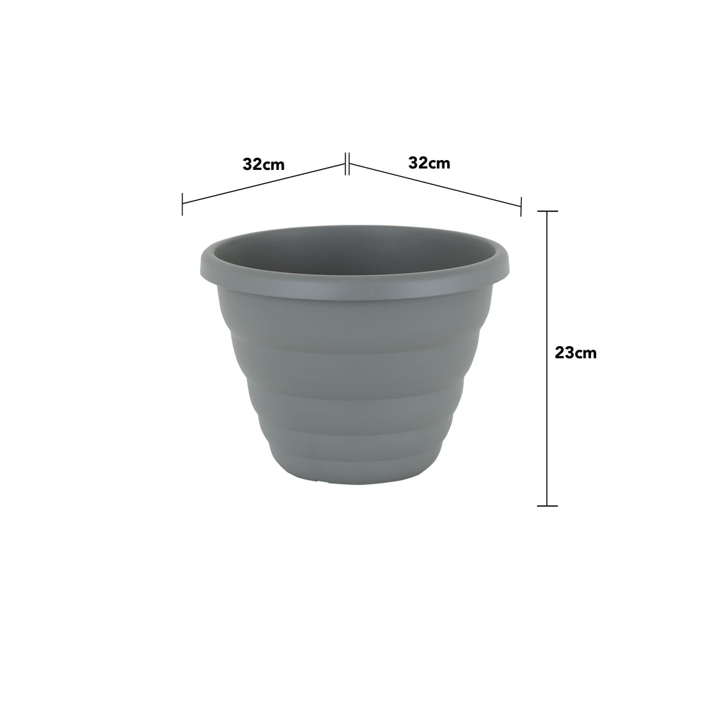 SINGLE - Beehive 32cm Round Upcycled Plant Pot (410153)-Wham-Plastic Box Shop