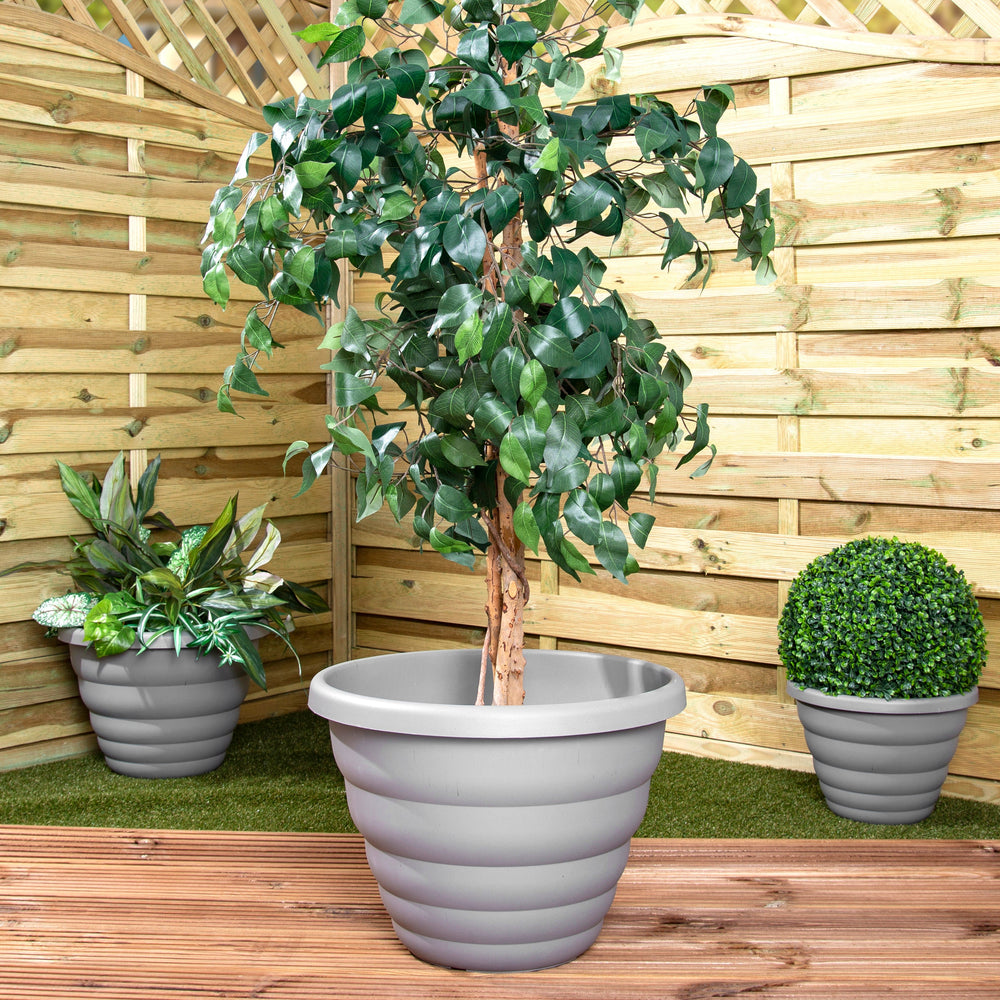 SINGLE - Beehive 32cm Round Upcycled Plant Pot (410153)-Wham-Plastic Box Shop