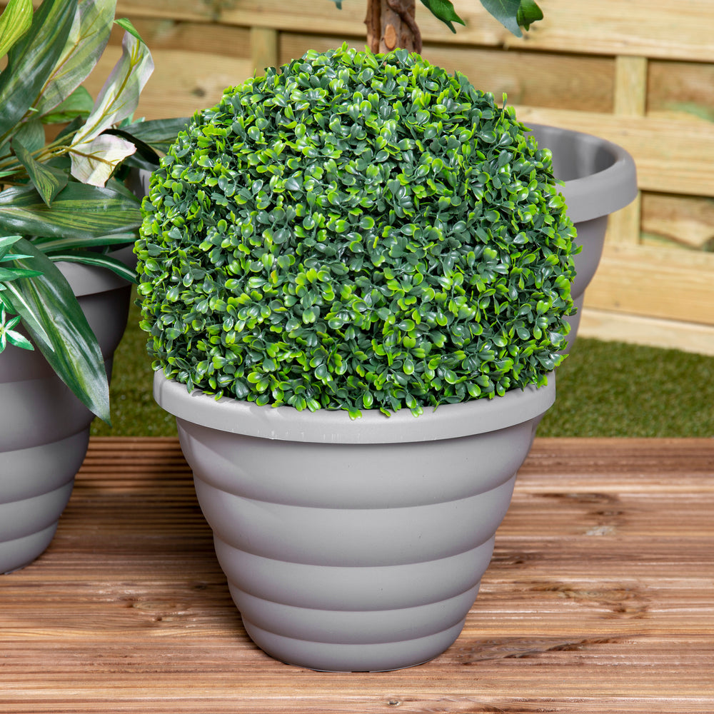 SINGLE - Beehive 32cm Round Upcycled Plant Pot (410153)-Wham-Plastic Box Shop