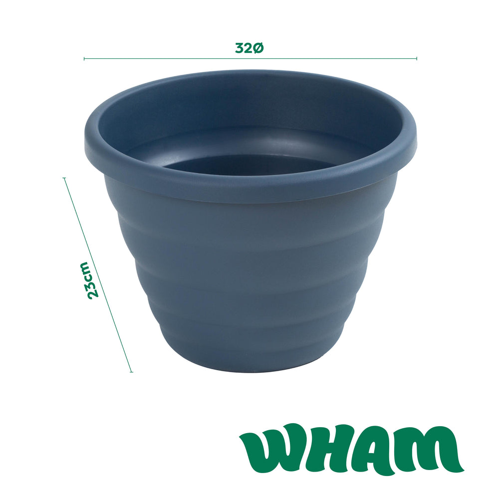 Pack of 2 x Beehive 32cm Round Upcycled Plant Pots-Wham-Plastic Box Shop