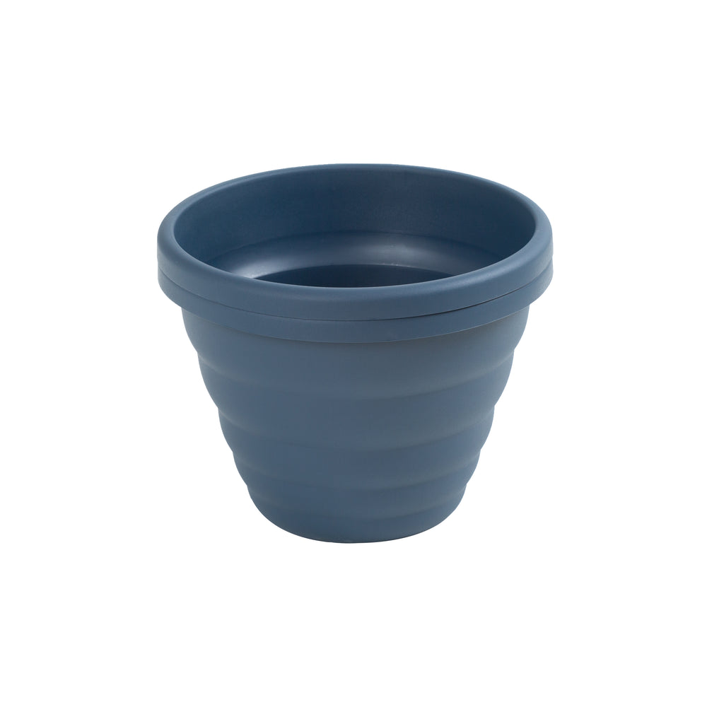 Pack of 2 x Beehive 32cm Round Upcycled Plant Pots-Wham-Navy-WM32BHPP2N-Plastic Box Shop