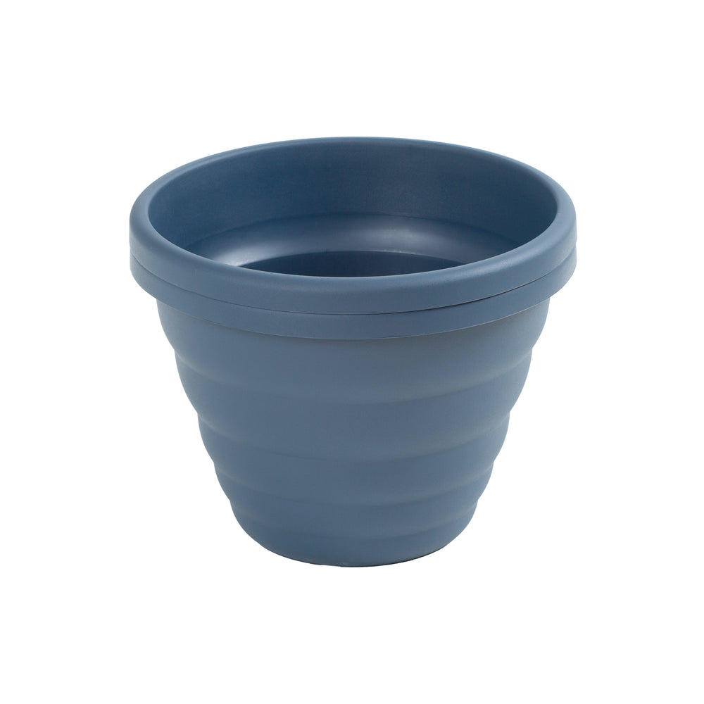 Pack of 2 x Beehive 40cm Round Upcycled Plant Pots-Wham-Navy-WM40BHPP2N-Plastic Box Shop