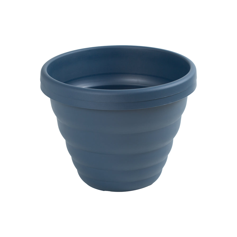 Pack of 2 x Beehive 48cm Round Upcycled Plant Pots-Wham-Navy-WM48BHPP2N-Plastic Box Shop