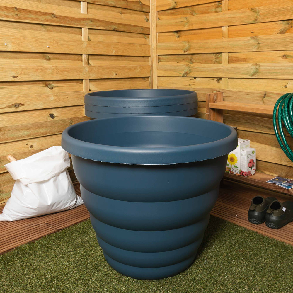 Pack of 2 x 66cm Round Plant Pots-Wham-Plastic Box Shop