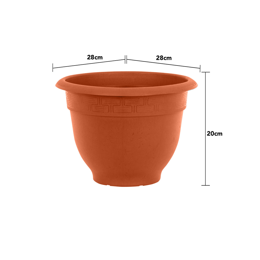 Pack of 4 - Bell Pot 28cm Round Plastic Planter-Wham-Plastic Box Shop