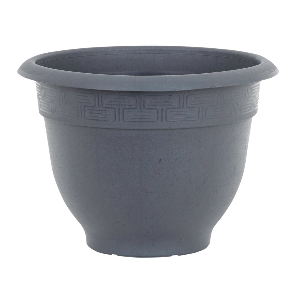 Pack of 4 - Bell Pot 28cm Round Plastic Planter-Wham-Slate-WM28BPRPP4SL-Plastic Box Shop