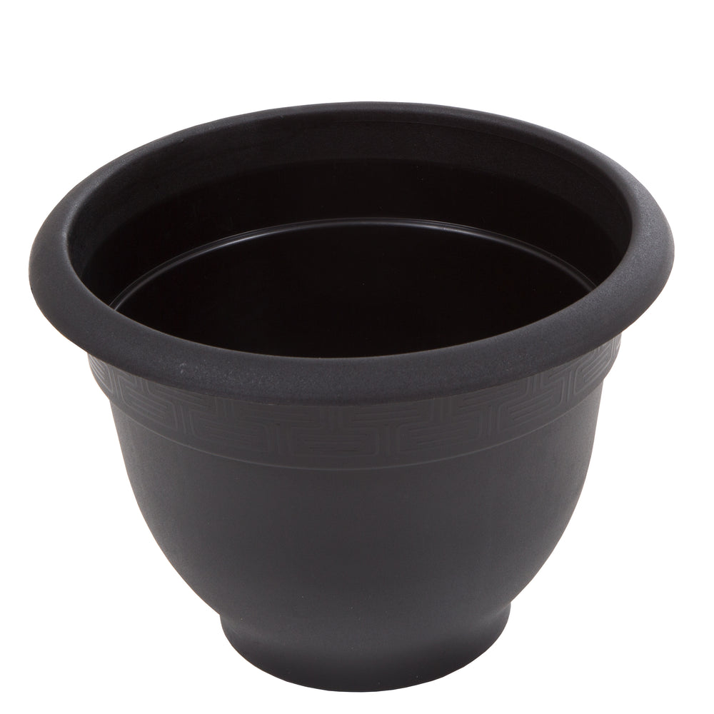 Pack of 2 - Bell Pot 34cm Round Plastic Planter-Wham-Slate-WM34BPRPP2SL-Plastic Box Shop