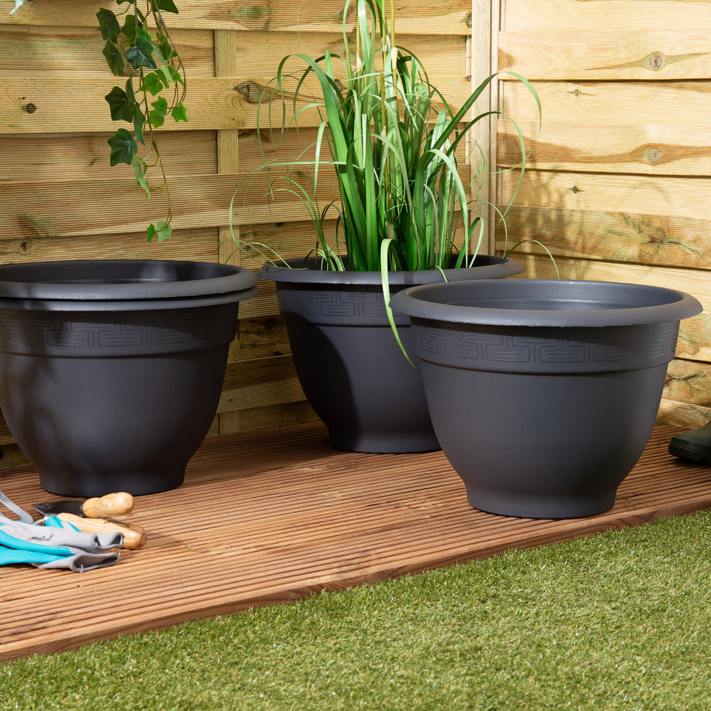 Pack of 2 - Bell Pot 48cm Round Plastic Planter-Wham-Plastic Box Shop