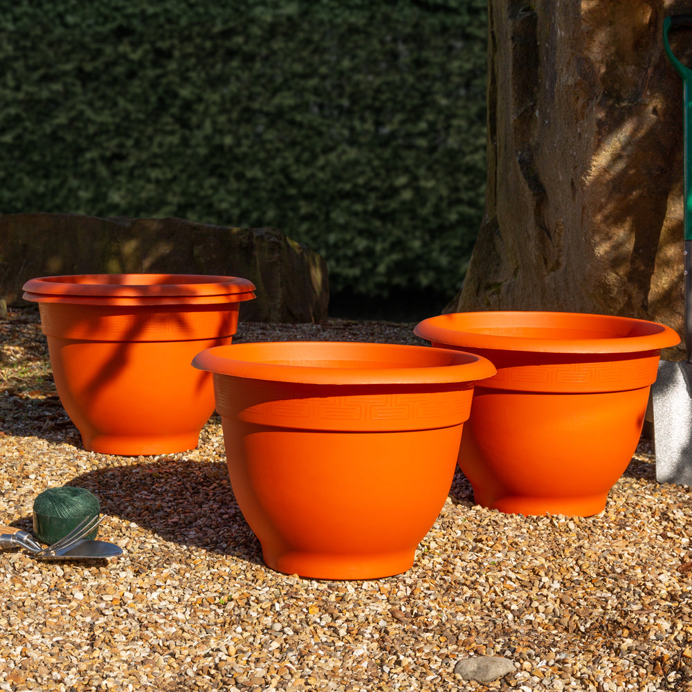 Pack of 2 - Bell Pot 48cm Round Plastic Planter-Wham-Plastic Box Shop