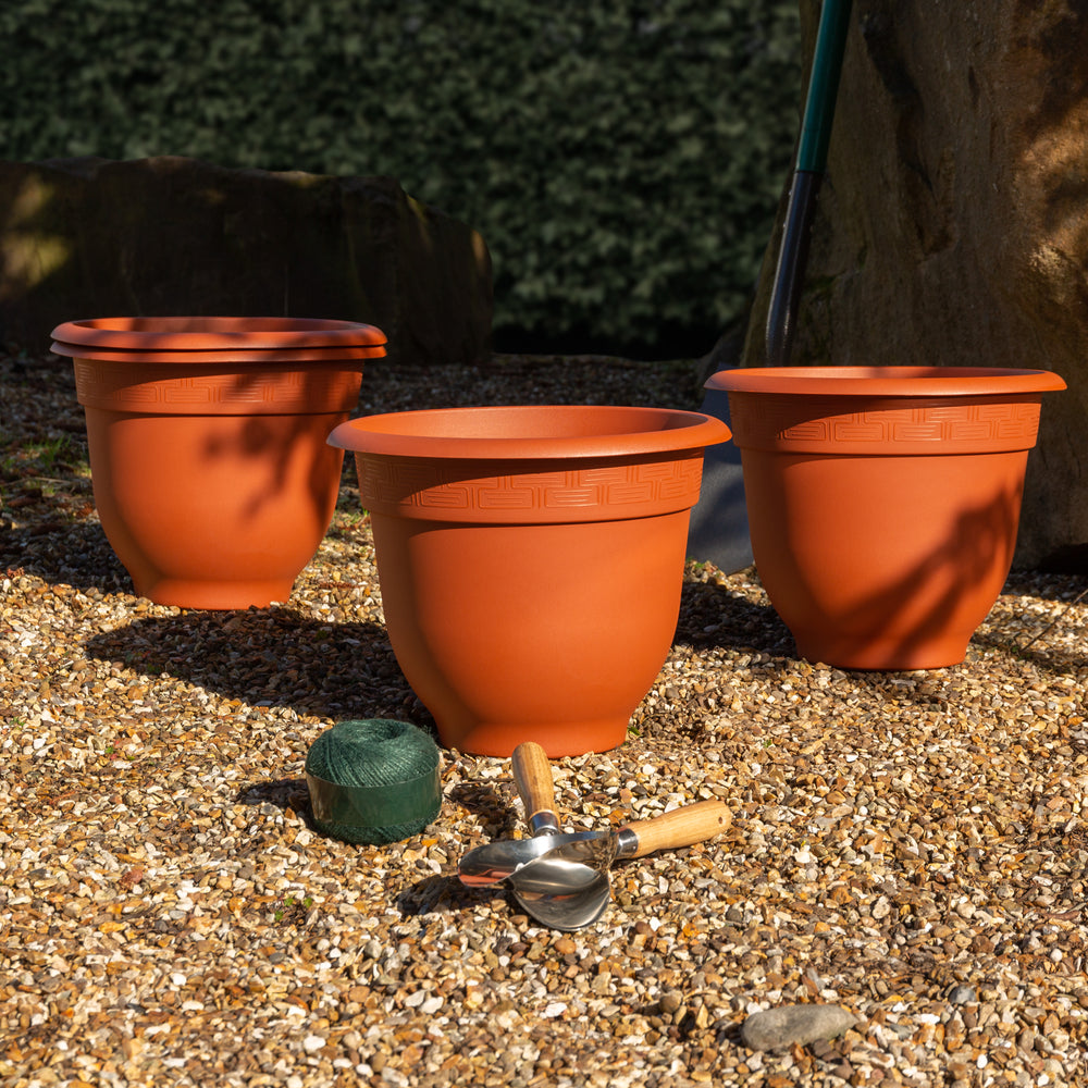 Pack of 2 - Bell Pot 36cm Round Plastic Planter-Wham-Plastic Box Shop