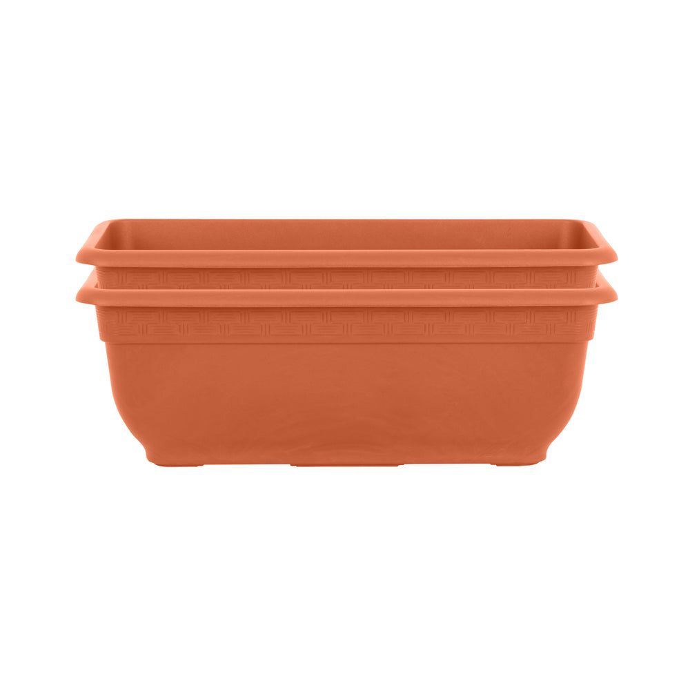 Pack of 2 - Bell Pot 47cm Trough Planter-Wham-Terracotta-WM47BPTP2T-Plastic Box Shop
