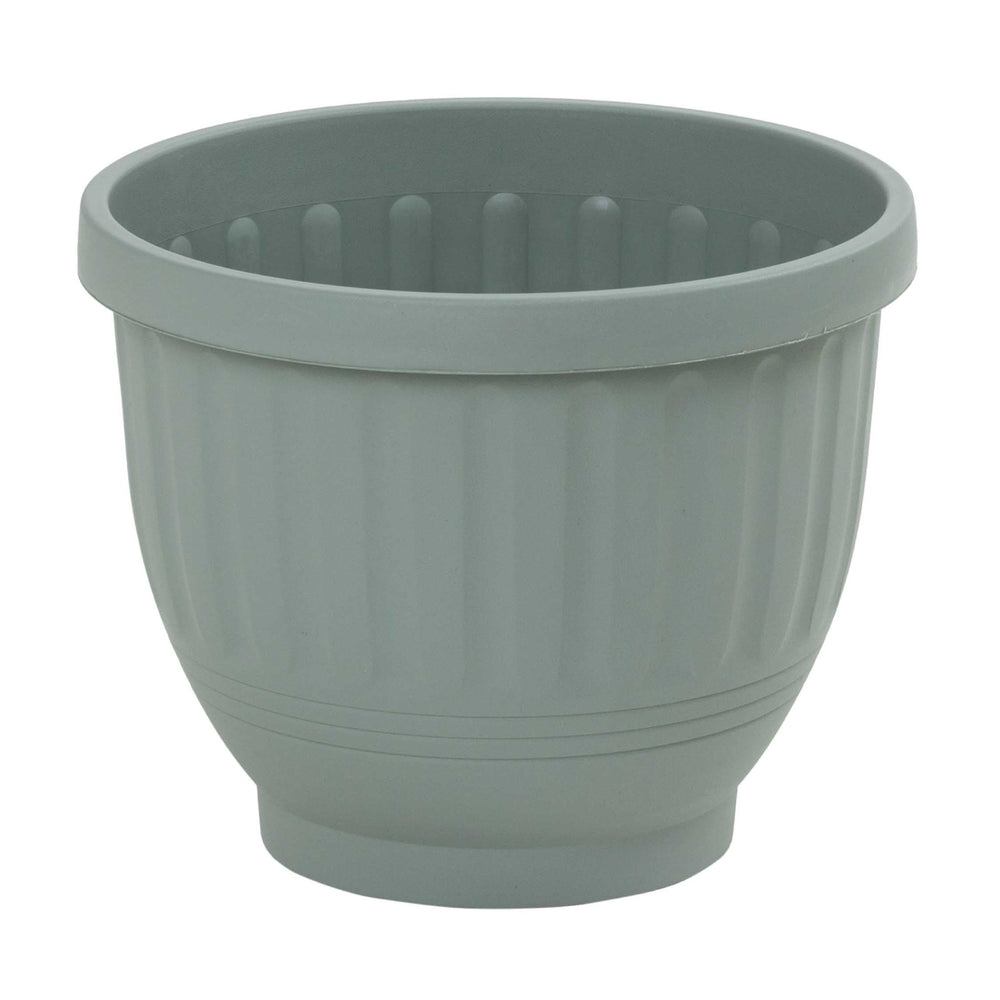 Pack of 2 - Etruscan 30.5cm Round Plastic Planter-Wham-Green Milieu-WM30.5ERPP2MG-Plastic Box Shop