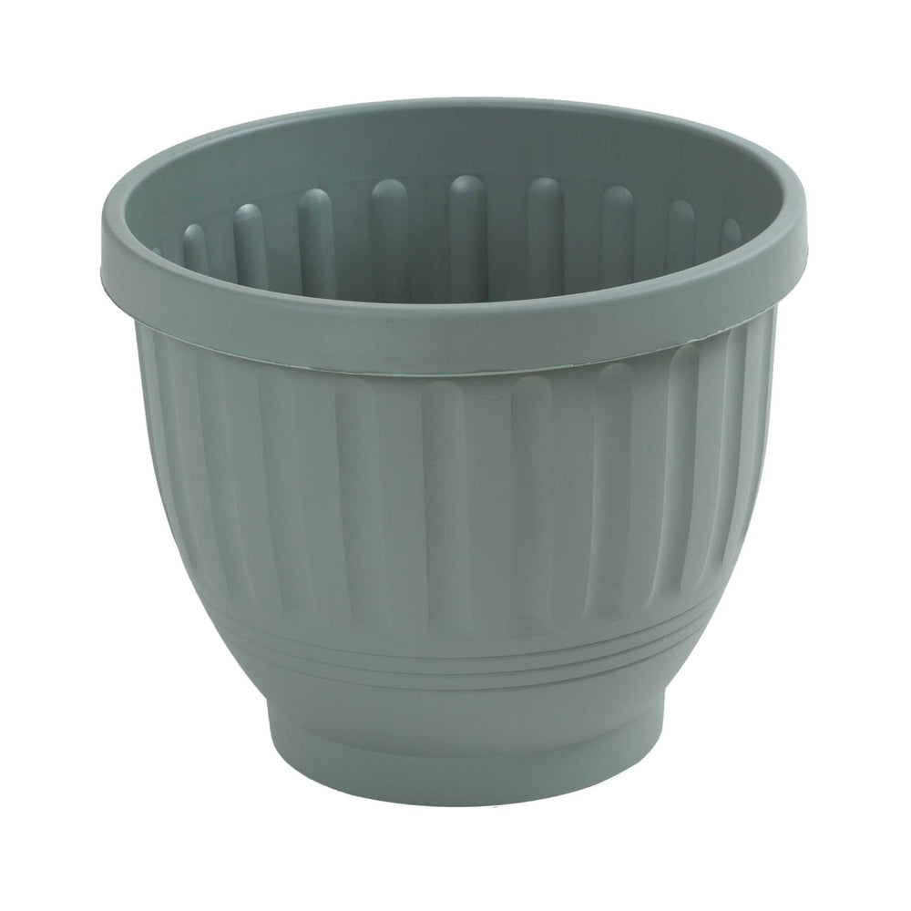 Pack of 2 - Etruscan 47cm Round Plastic Planter-Wham-Green Milieu-WM47ERPP2MG-Plastic Box Shop