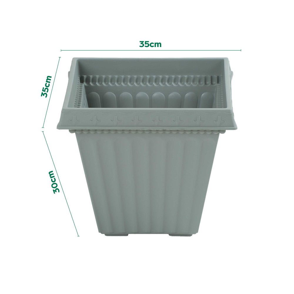 Pack of 2 - Etruscan 35cm Square Planter-Wham-Plastic Box Shop