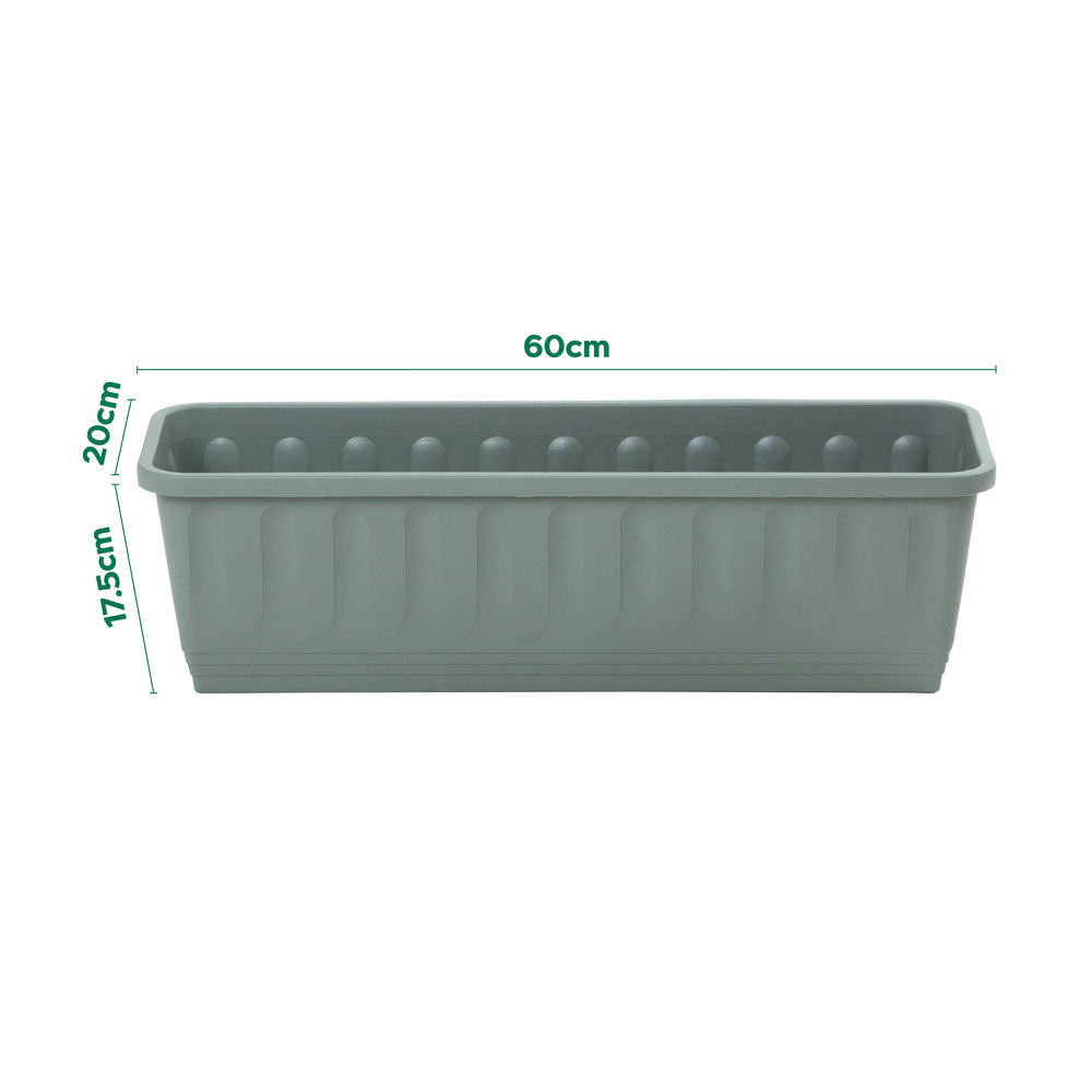 Pack of 2 - Etruscan 60cm Trough Plastic Planters-Wham-Plastic Box Shop