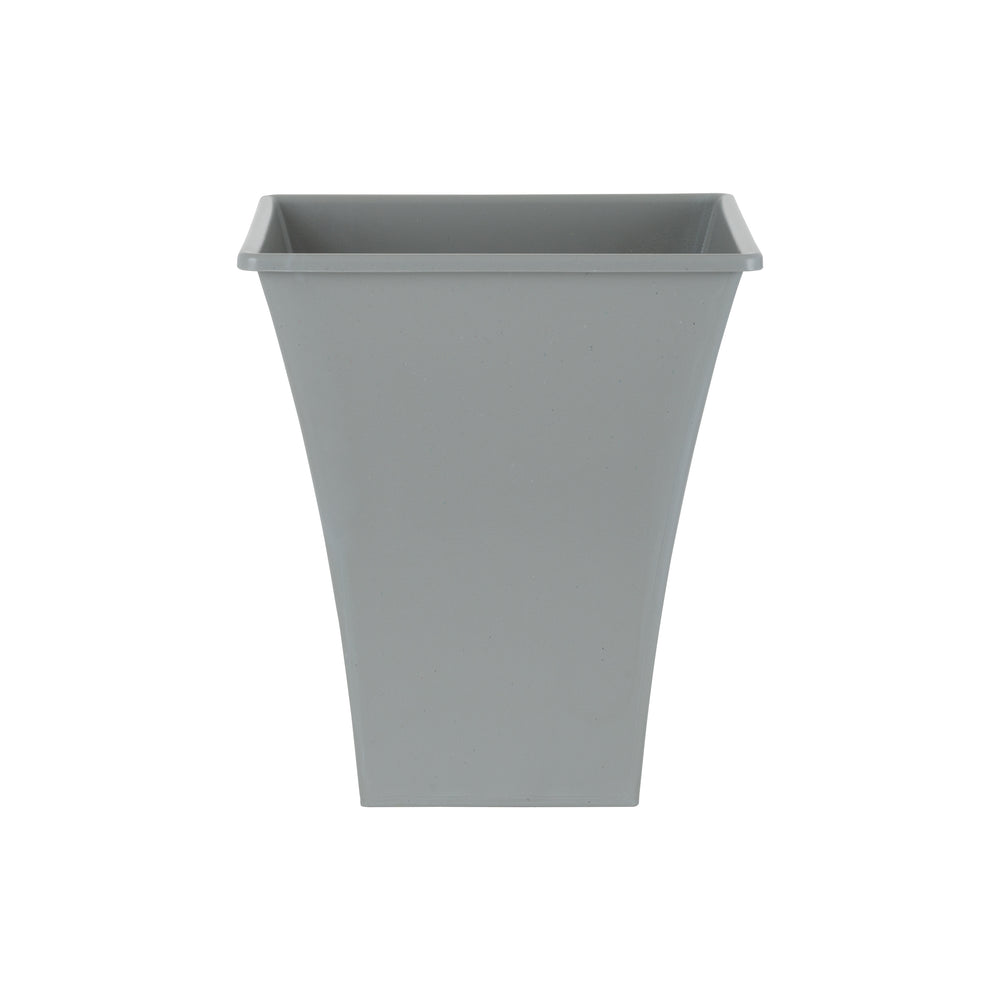 Pack of 2 - Metallica 23cm Square Plant Pot-Wham-Upcycled Grey-WM23MTPP2UP-Plastic Box Shop