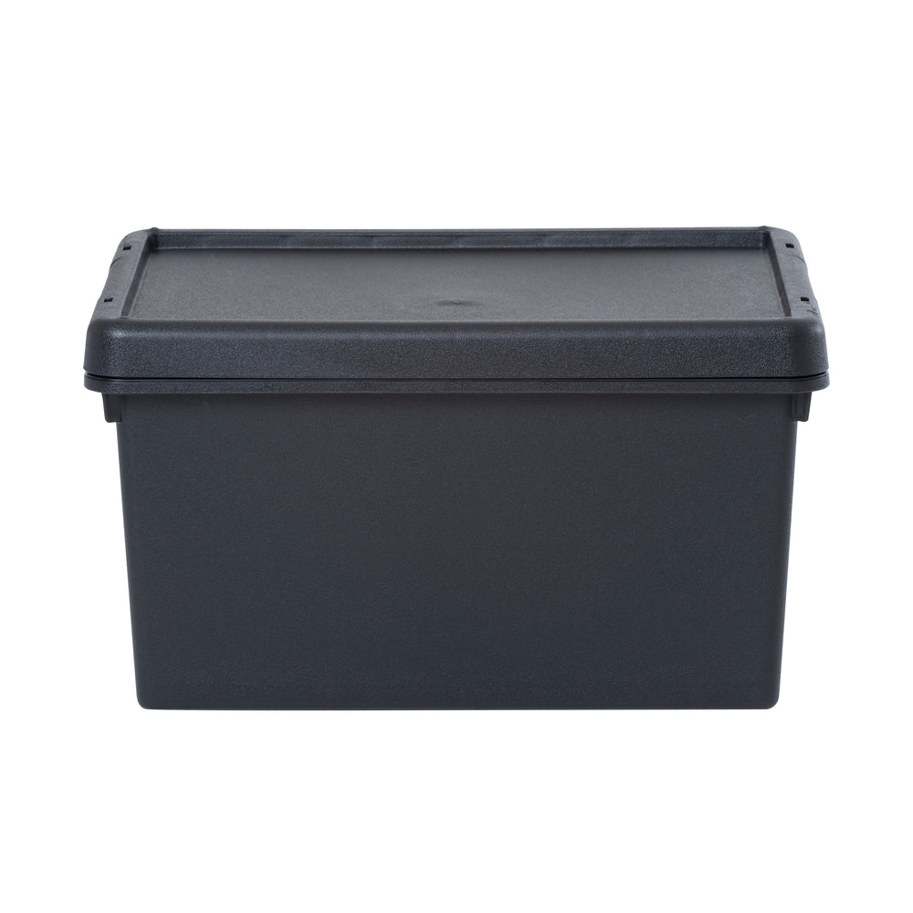 Wham Bam 16 Litre Heavy Duty Recycled Plastic Storage Box with Lid - Black-Wham-Plastic Box Shop