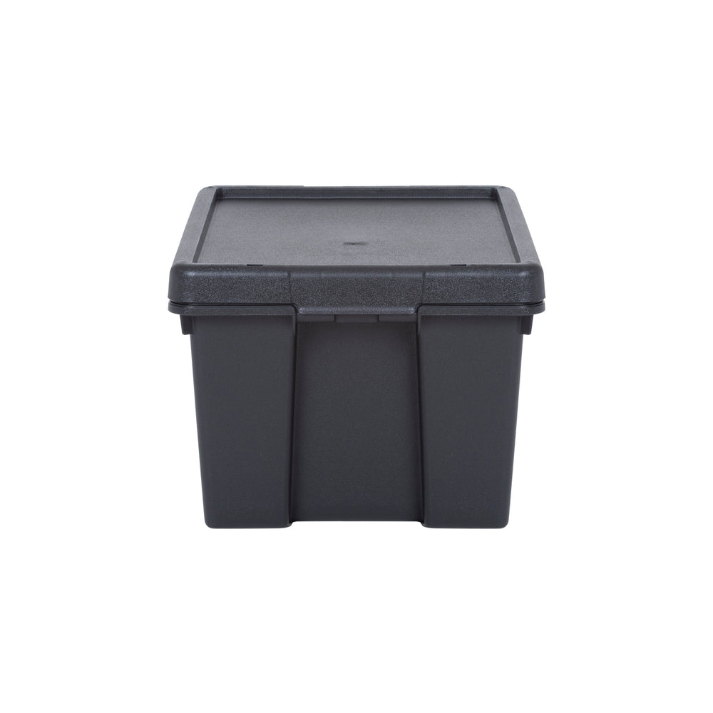 Wham Bam 16 Litre Heavy Duty Recycled Plastic Storage Box with Lid - Black-Wham-Plastic Box Shop