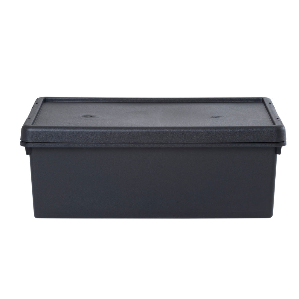 Wham Bam 36 Litre Heavy Duty Recycled Plastic Storage Box with Lid - Black-Wham-Plastic Box Shop