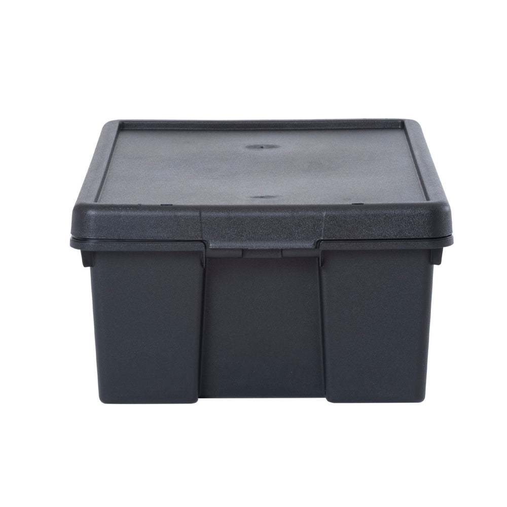 Wham Bam 36 Litre Heavy Duty Recycled Plastic Storage Box with Lid - Black-Wham-Plastic Box Shop
