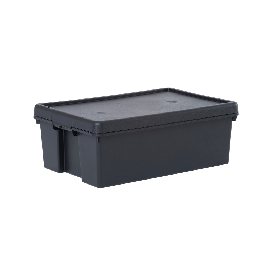 Wham Bam Pallet Deal 120 x 36 Litre Heavy Duty Recycled Plastic Storage Boxes with Lids - Black-Wham-Plastic Box Shop