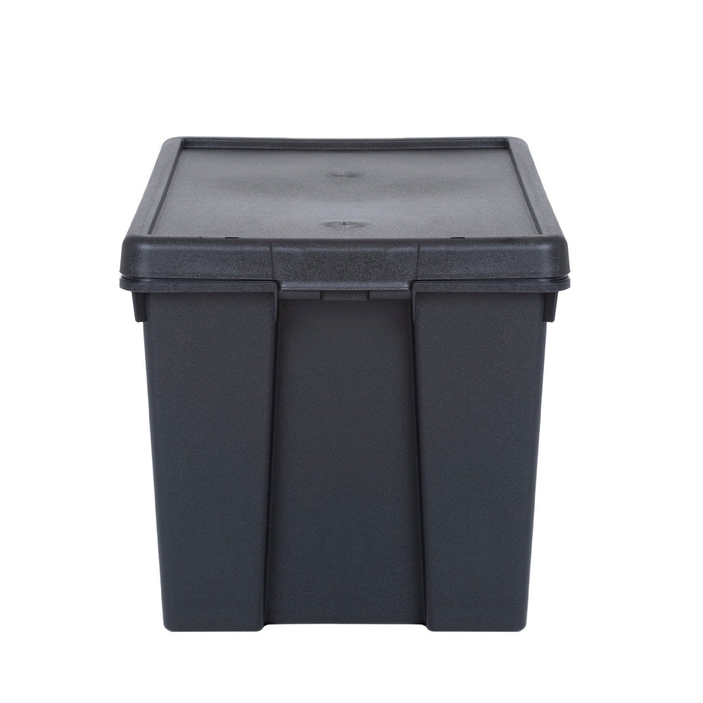 Wham Bam 62 Litre Heavy Duty Recycled Plastic Storage Box with Lid - Black-Wham-Plastic Box Shop