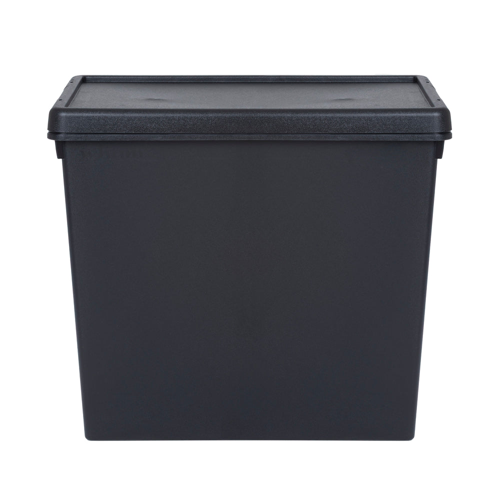Wham Bam 92 Litre Heavy Duty Recycled Plastic Storage Box with Lid - Black-Wham-Plastic Box Shop