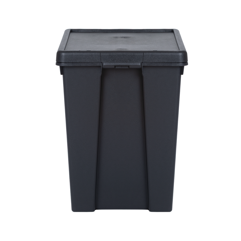Wham Bam 92 Litre Heavy Duty Recycled Plastic Storage Box with Lid - Black-Wham-Plastic Box Shop