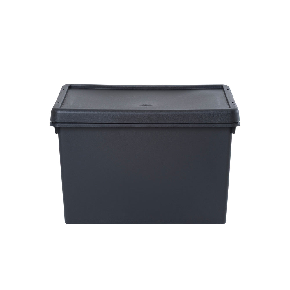 Wham Bam 45 Litre Heavy Duty Recycled Plastic Storage Box with Lid - Black-Wham-Plastic Box Shop