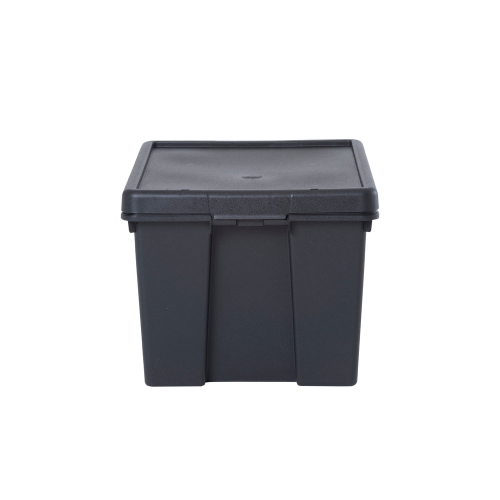 Wham Bam 45 Litre Heavy Duty Recycled Plastic Storage Box with Lid - Black-Wham-Plastic Box Shop