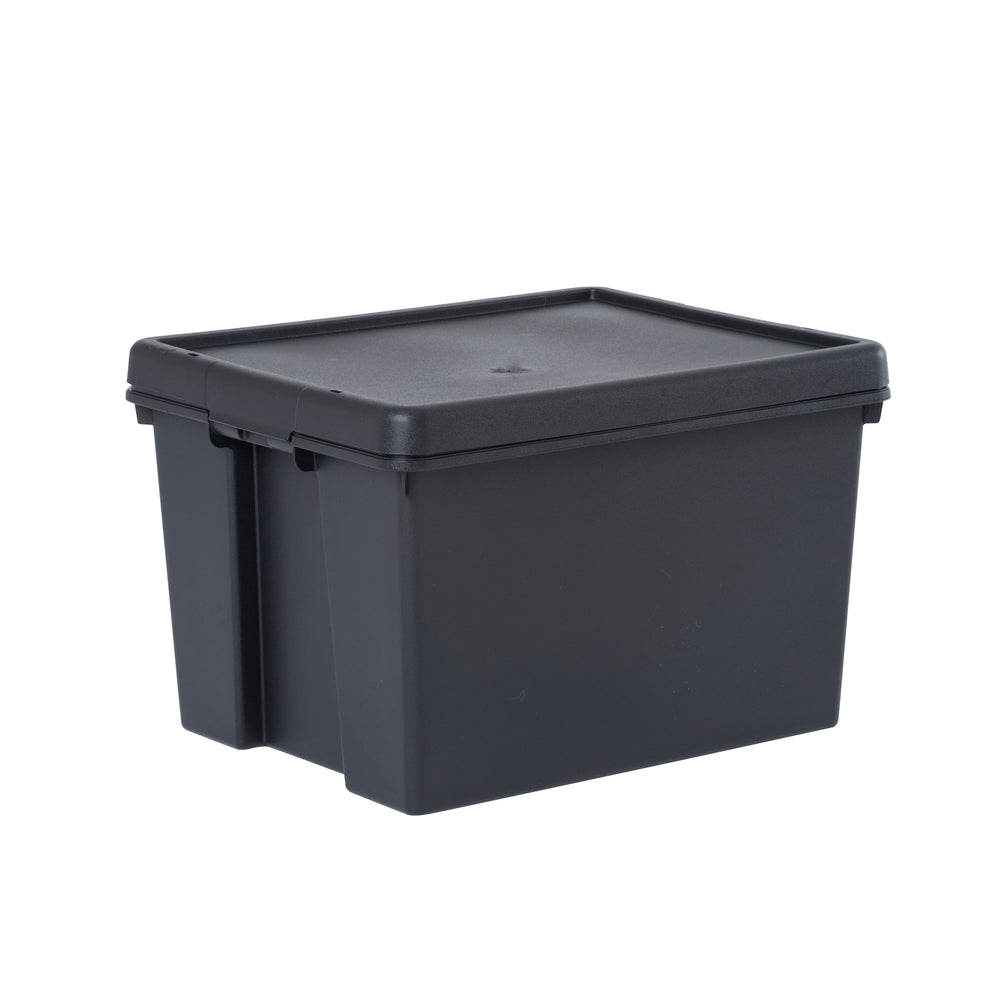 Wham Bam Pallet Deal 120 x 45 Litre Heavy Duty Recycled Plastic Storage Boxes with Lids - Black-Wham-Plastic Box Shop