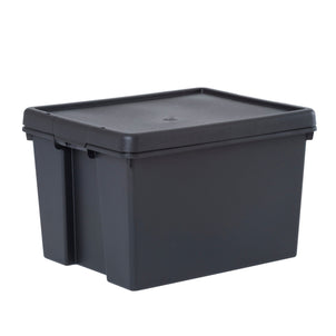 Wham Bam 45 Litre Heavy Duty Recycled Plastic Storage Box with Lid - Black-Wham-Plastic Box Shop