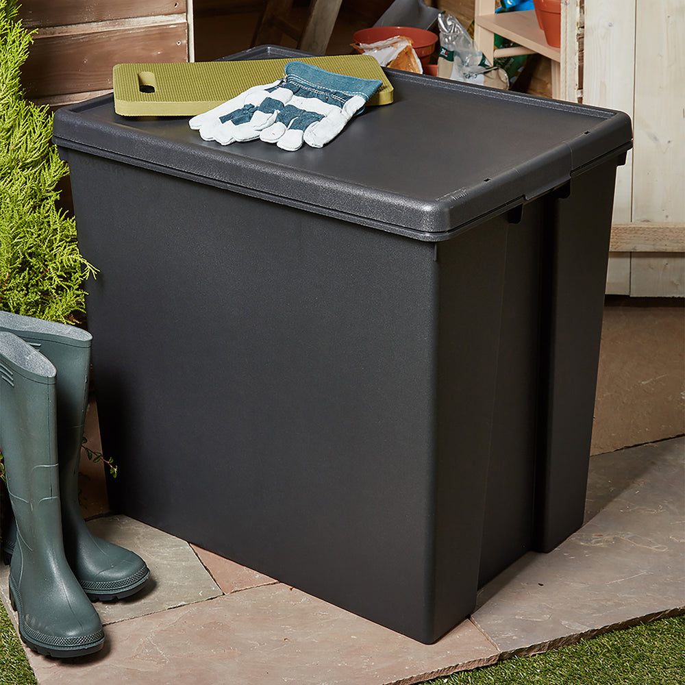 Pallet of 48 x 154L Bam Heavy Duty Recycled Plastic Storage Boxes with Lids-Wham-Plastic Box Shop