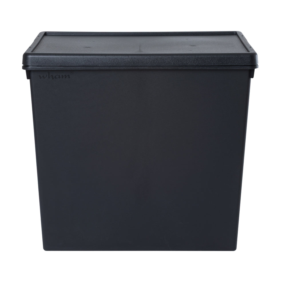 Wham Bam 154 Litre Heavy Duty Recycled Plastic Storage Box with Lid - Black-Wham-Plastic Box Shop