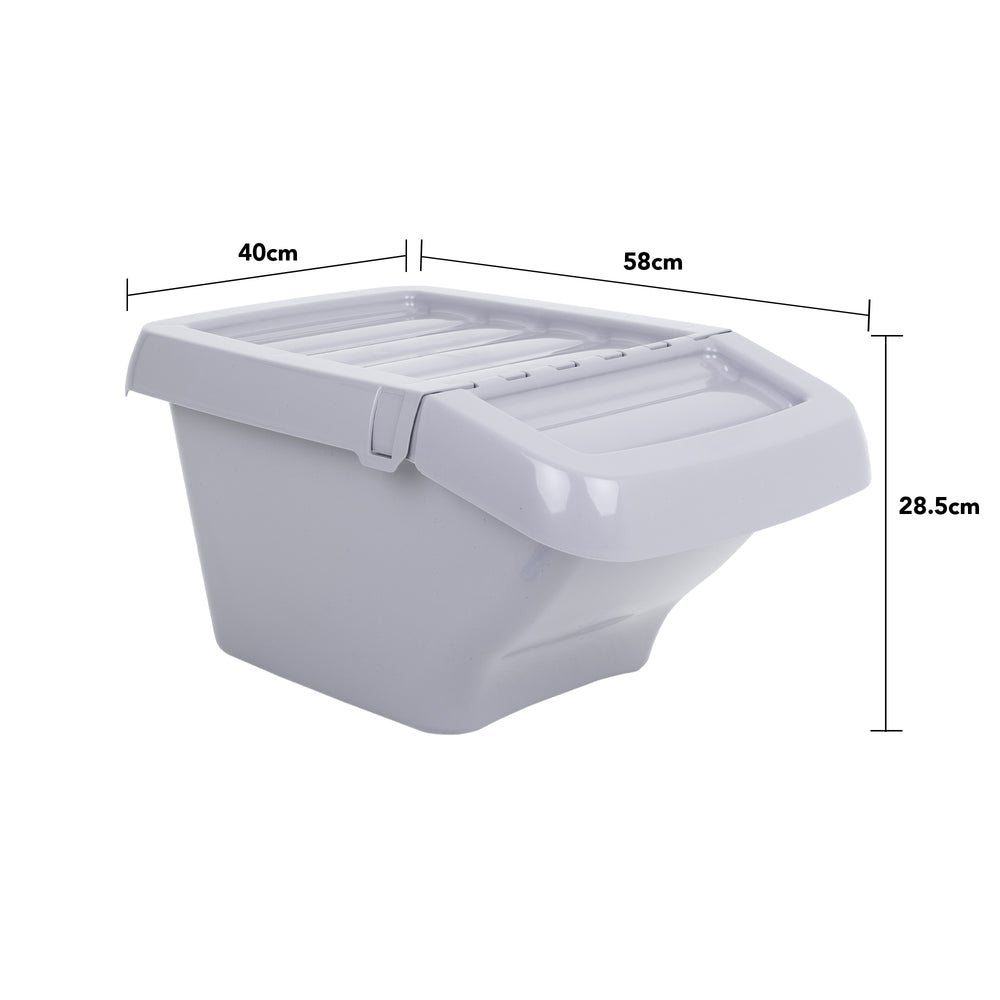 30 Litre Wham Recycle It Upcycled Bin with Hinged Lid-Wham-Plastic Box Shop