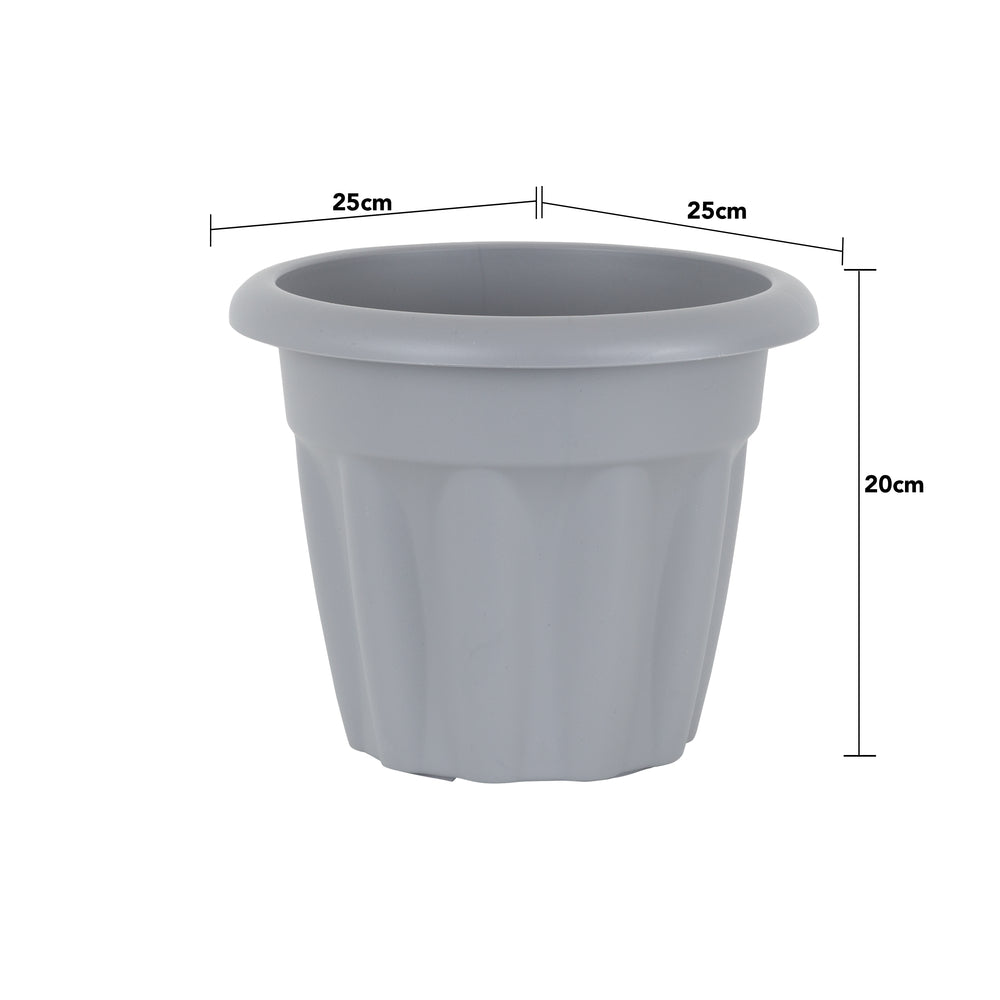 25cm Vista Extra Small Round Plastic Plant Pot-Wham-Plastic Box Shop