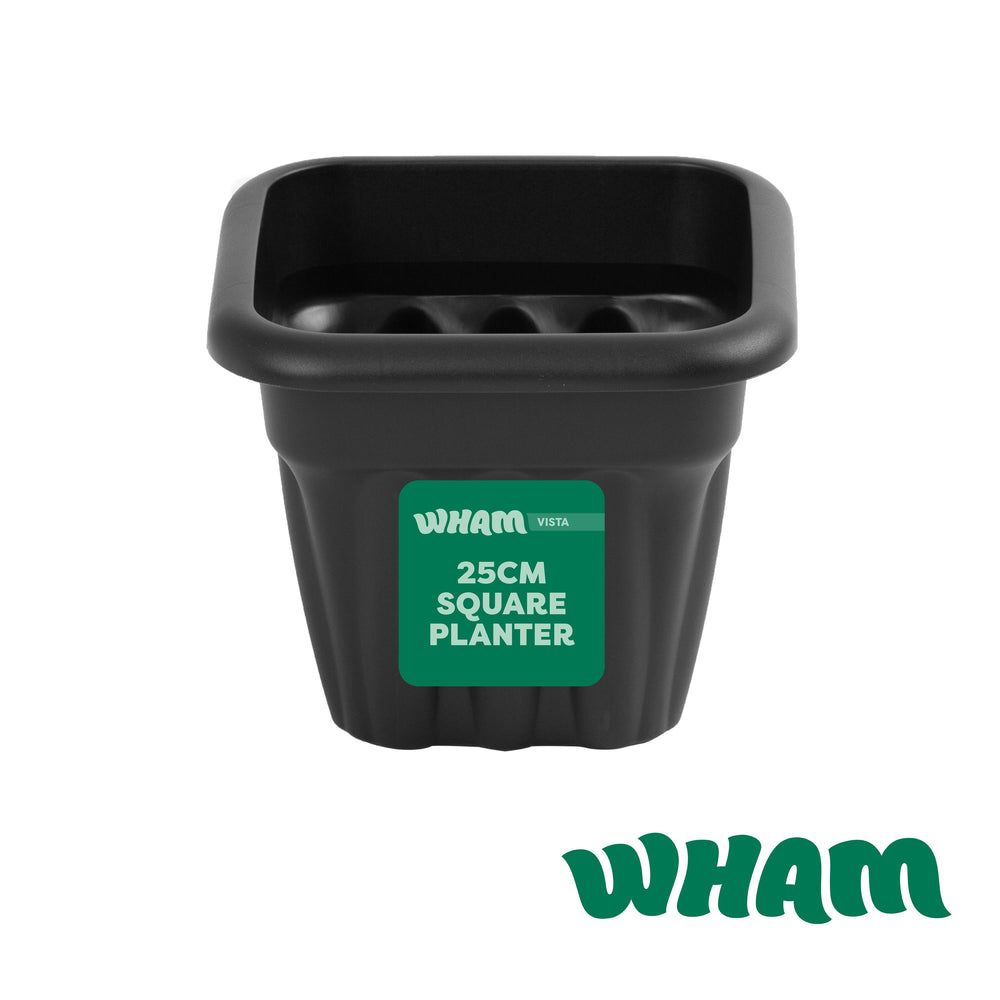 25cm Vista Mini Square Plastic Garden Planter-Wham-Plastic Box Shop