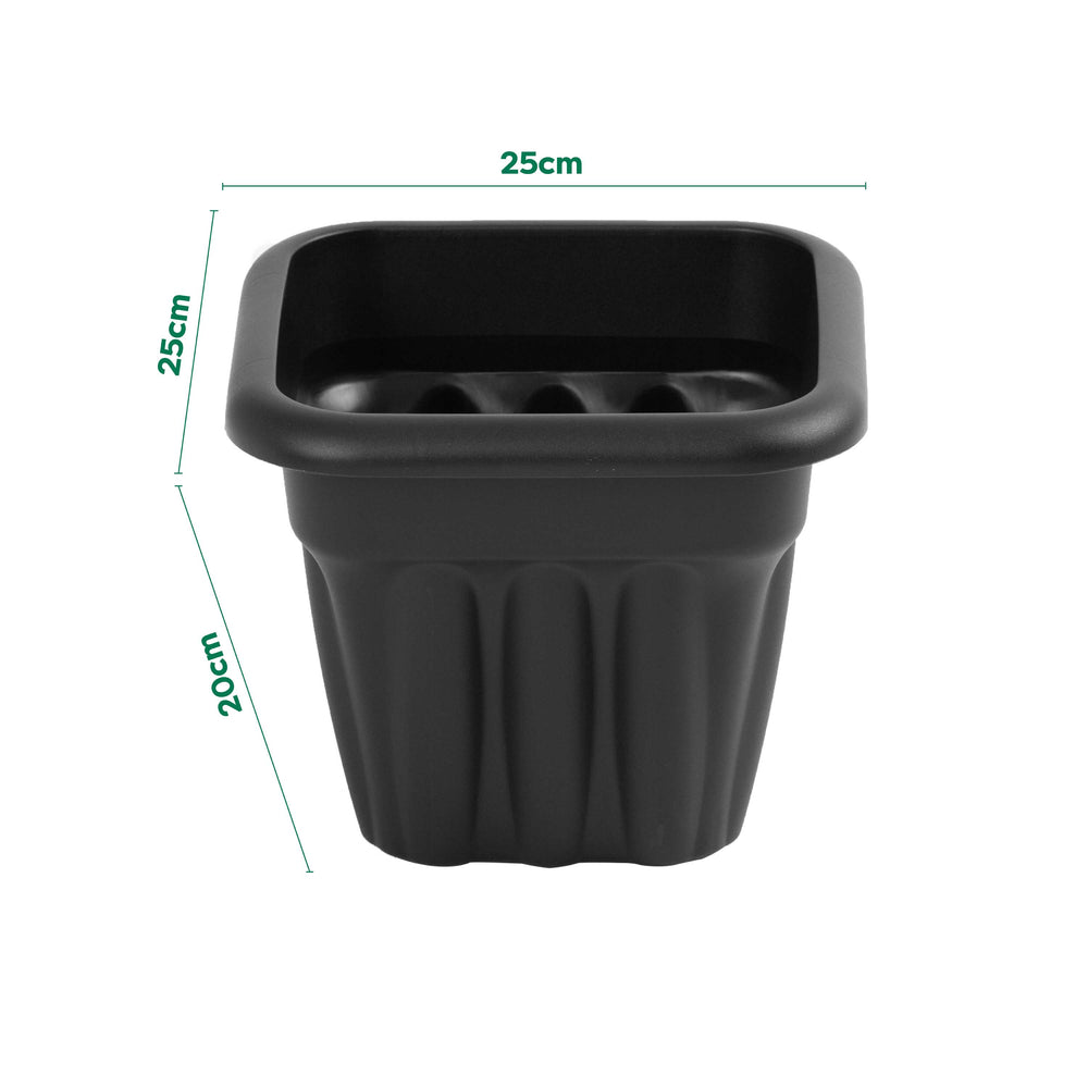 25cm Vista Mini Square Plastic Garden Planter-Wham-Plastic Box Shop