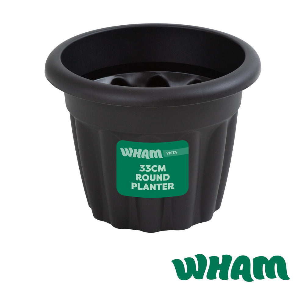 33cm Vista Small Round Plastic Plant Pot-Wham-Plastic Box Shop