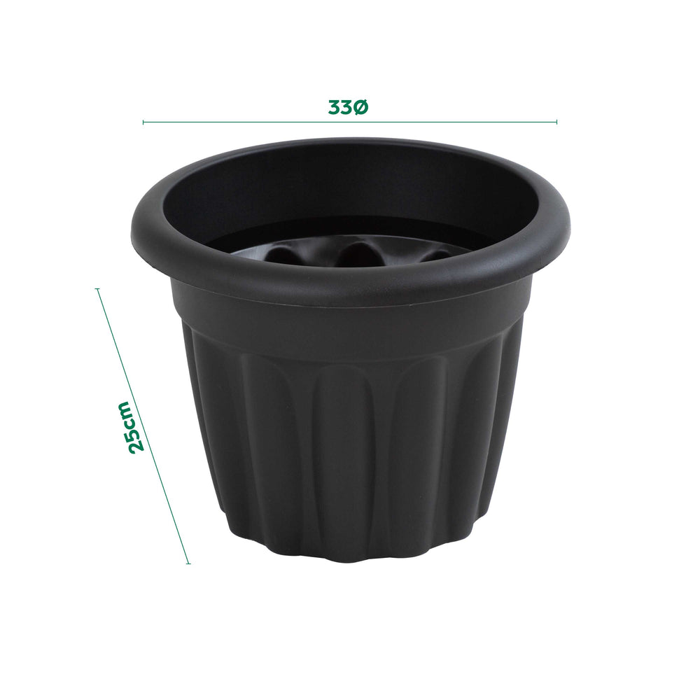 33cm Vista Small Round Plastic Plant Pot-Wham-Plastic Box Shop
