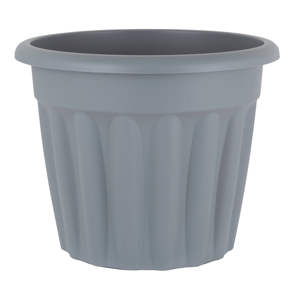 Pack of 2 x 50cm Vista Large Round Plastic Plant Pots-Wham-Upcycled Grey-WM50VRP2UG-Plastic Box Shop