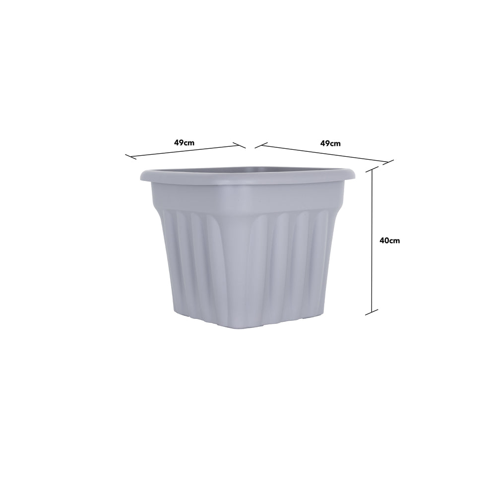 SINGLE - 49cm Vista Large Square Plastic Planter-Wham-Plastic Box Shop