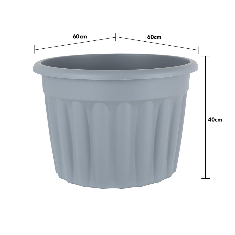 Pack of 2 x 60cm Vista Extra Large Round Plastic Plant Pots-Wham-Plastic Box Shop