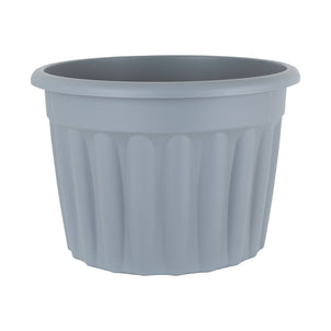 Pack of 2 x 60cm Vista Extra Large Round Plastic Plant Pots-Wham-Upcycled Grey-WM60VRP2UG-Plastic Box Shop