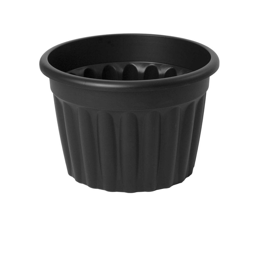 Pack of 2 x 60cm Vista Extra Large Round Plastic Plant Pots-Wham-Slate-WM60VRP2SL-Plastic Box Shop