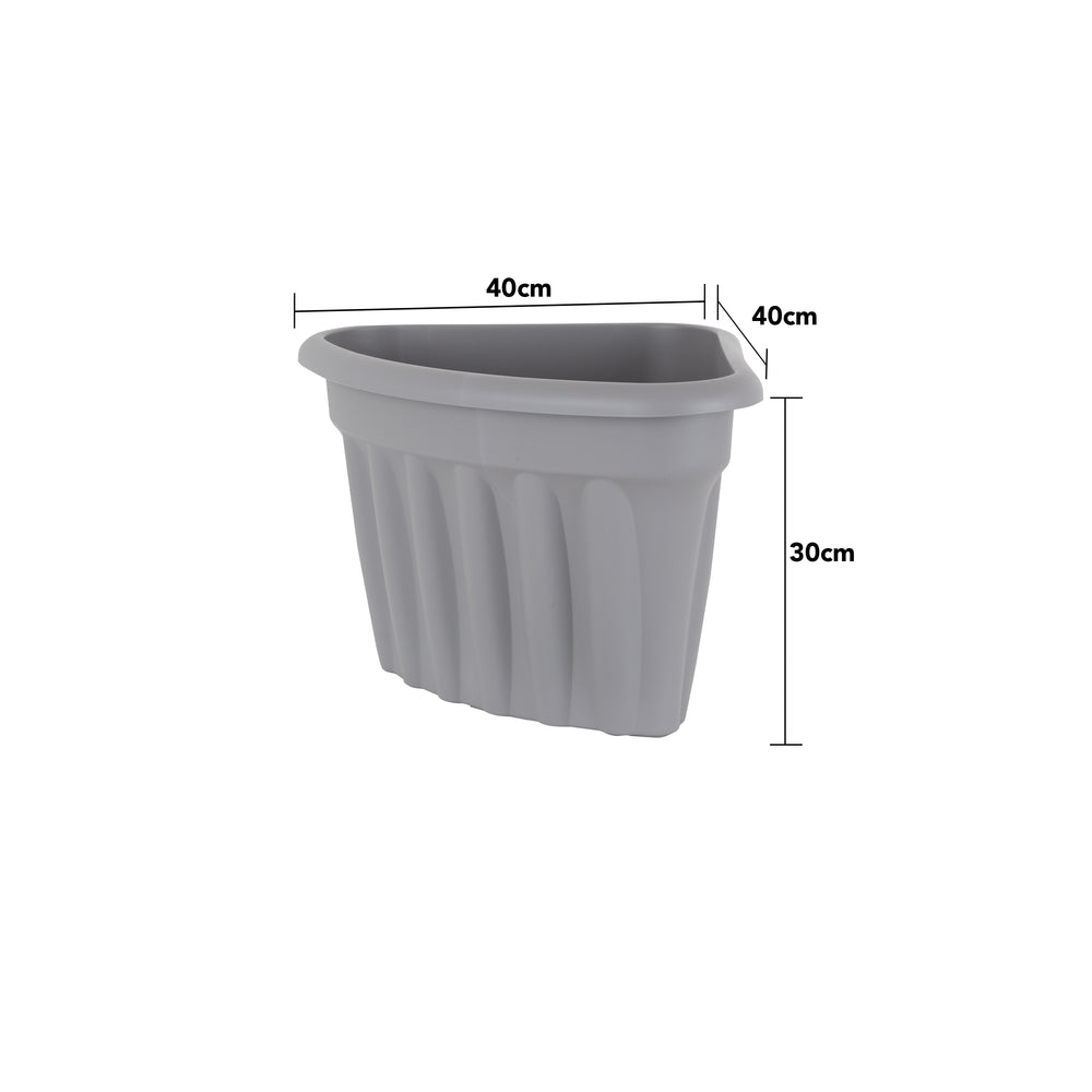 SINGLE - Vista 40cm Corner Plastic Planter-Wham-Plastic Box Shop